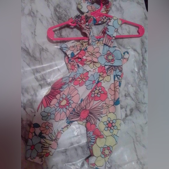 Girls 2pc Jumpsuit (0-3m) - Picture 1 of 3